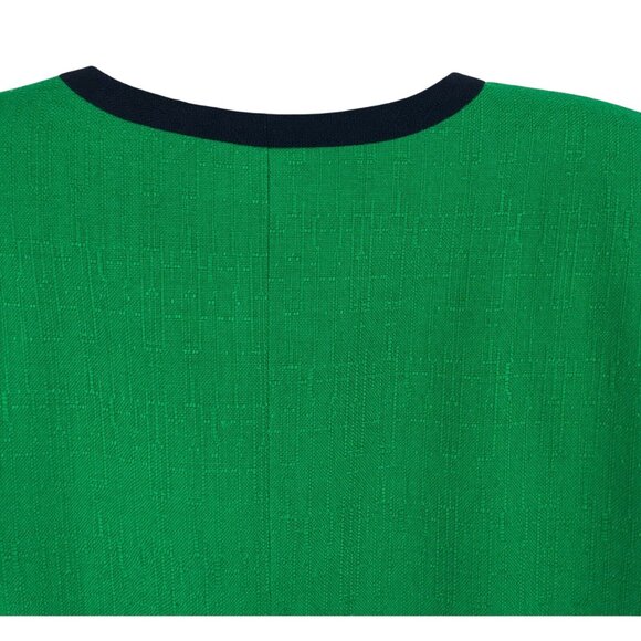 Kasper Skirt Suit 2 Piece Set Womens Size Petite 6P Green/Navy Blue - Picture 7 of 16